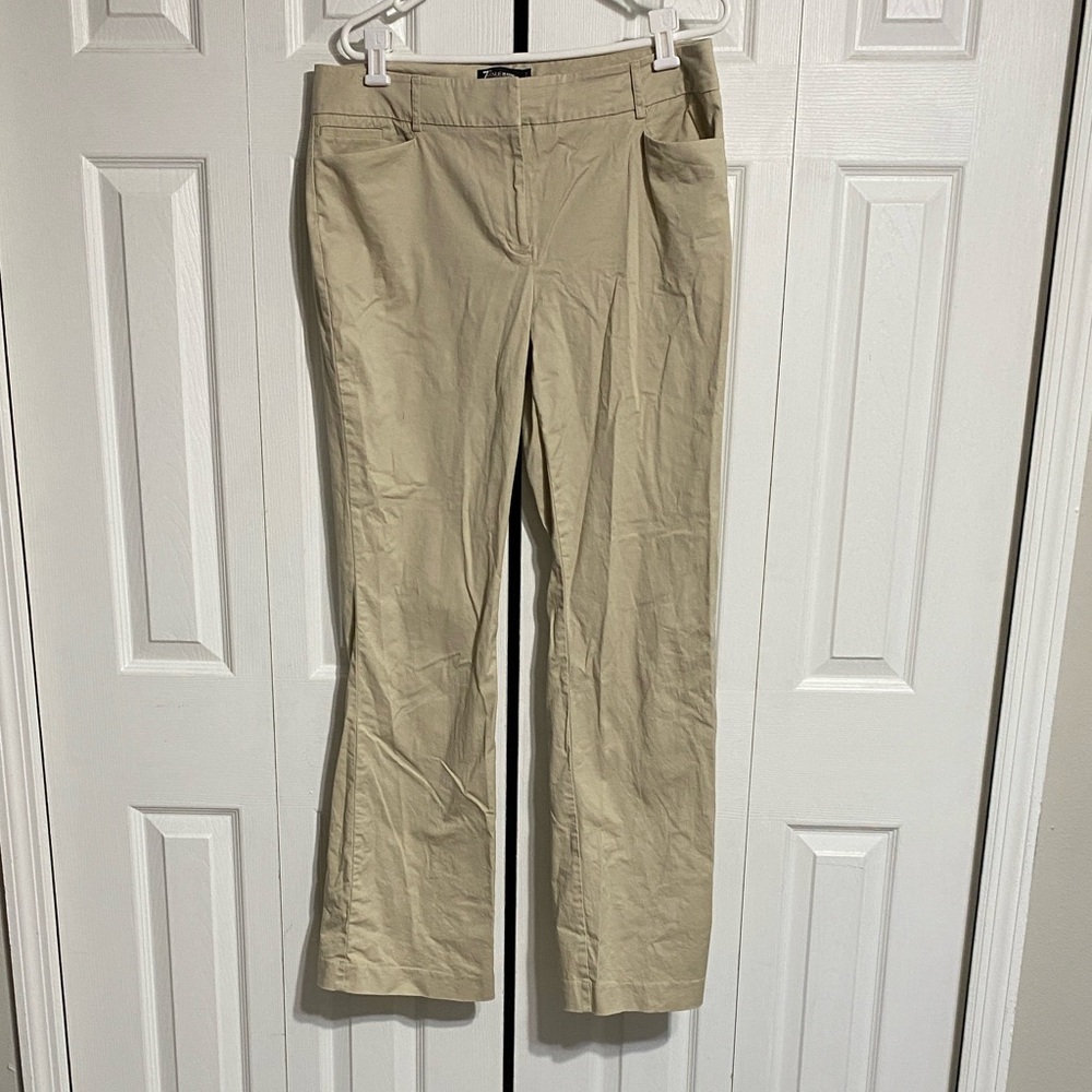 New York & Co 7th Avenue suiting collection cotton khaki pants size TALL 14